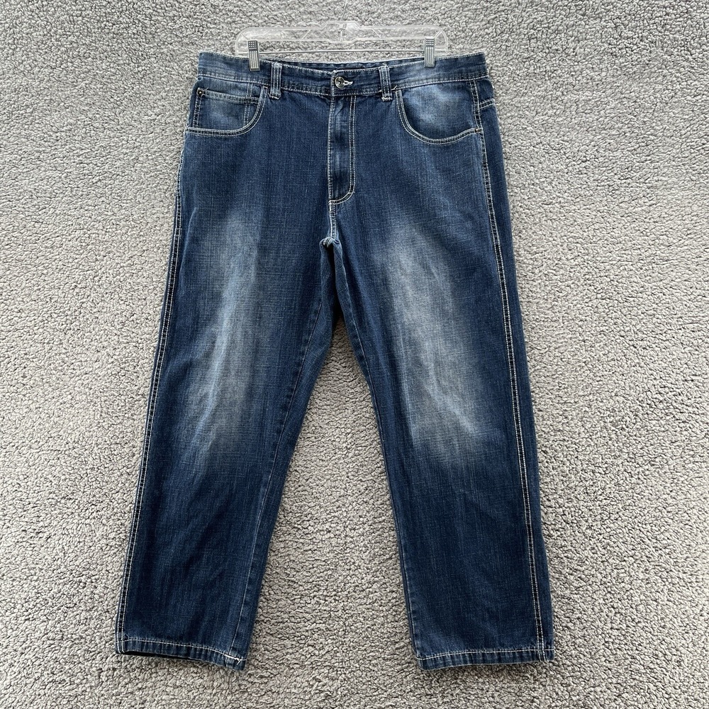 VTG Y2K Southpole Jeans Mens 38X28 Blue Denim Relaxed Baggy Hip Hop Streetwear
